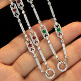 Luck Wulu Gourd Pendant with Diamonds in 18k White Gold