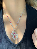 Luck Wulu Gourd Pendant with Diamonds in 18k White Gold