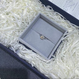1.25 Ct Natural Diamond Solitaire Ring in 18K White Gold