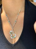 Luck Wulu Gourd Pendant with Diamonds in 18k White Gold
