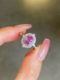 1.15ct Unheated Pink Sapphire Ring in 18k Yellow Gold