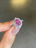 1.15ct Unheated Pink Sapphire Ring in 18k Yellow Gold