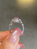 1.15ct Unheated Pink Sapphire Ring in 18k Yellow Gold
