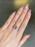 1.15ct Unheated Pink Sapphire Ring in 18k Yellow Gold