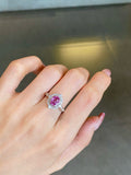 1.15ct Unheated Pink Sapphire Ring in 18k Yellow Gold