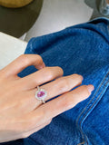 1.15ct Unheated Pink Sapphire Ring in 18k Yellow Gold