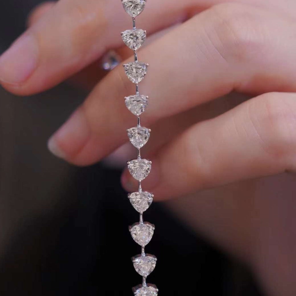 Heart and diamond bracelet Clearance