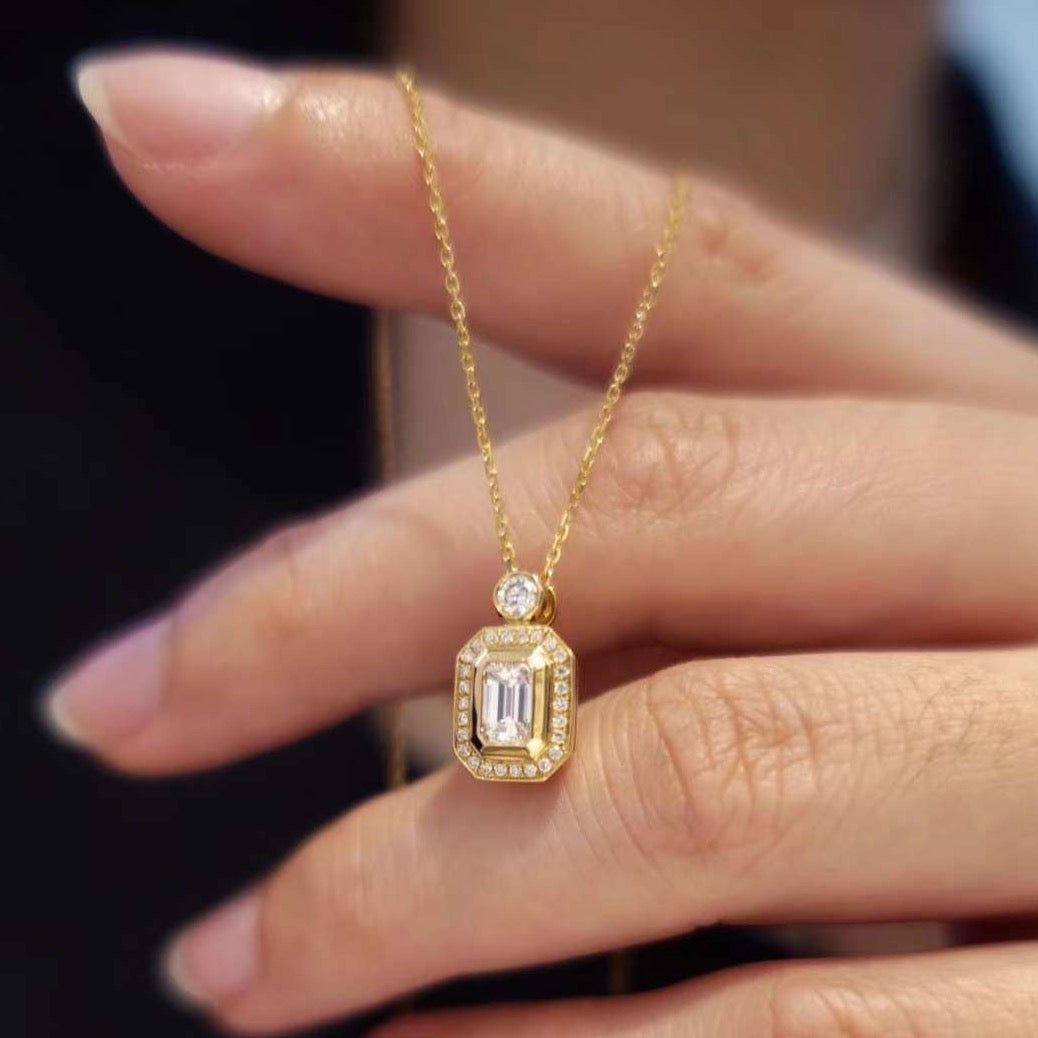 Emerald Cut Diamond Pendant – DeBoscq Fine Jewelry